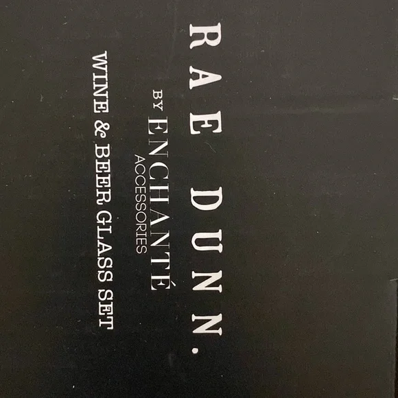 New in Box RAE DUNN wine and beer glass set - Picture 6 of 8